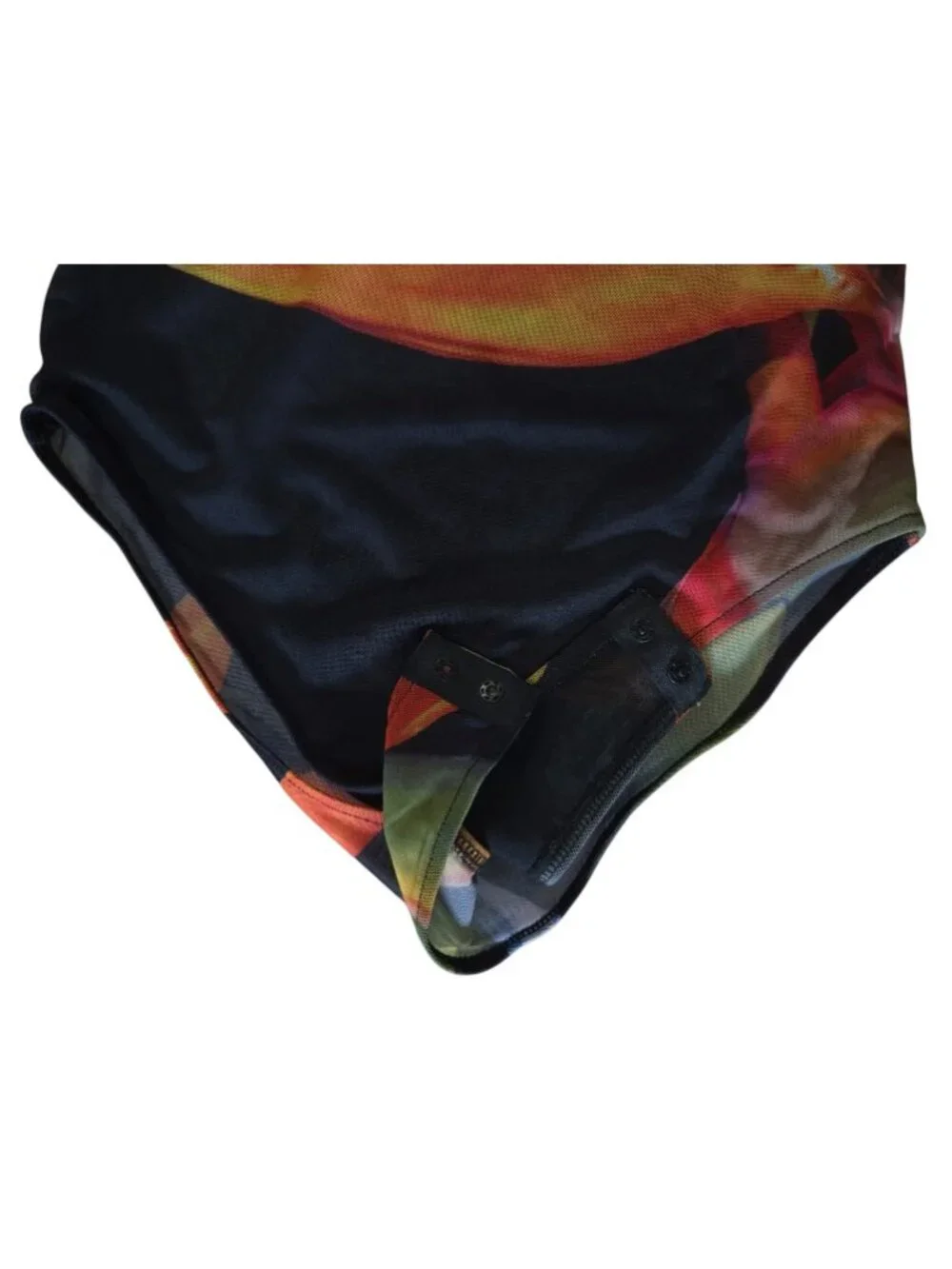 Zara Tropical Print Strapless One Piece Swimsuit Bandeau Multicolor